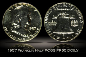 1957 Proof Franklin Half PCGS PR65 DOILY