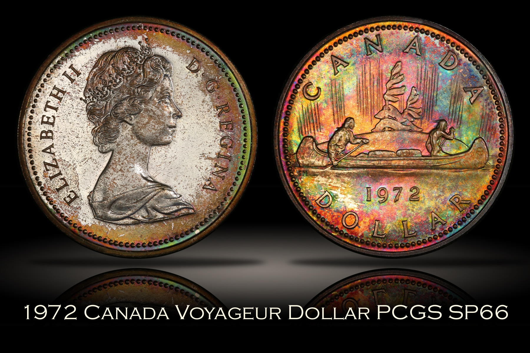 1972 Canada Voyageur Silver Dollar PCGS SP66