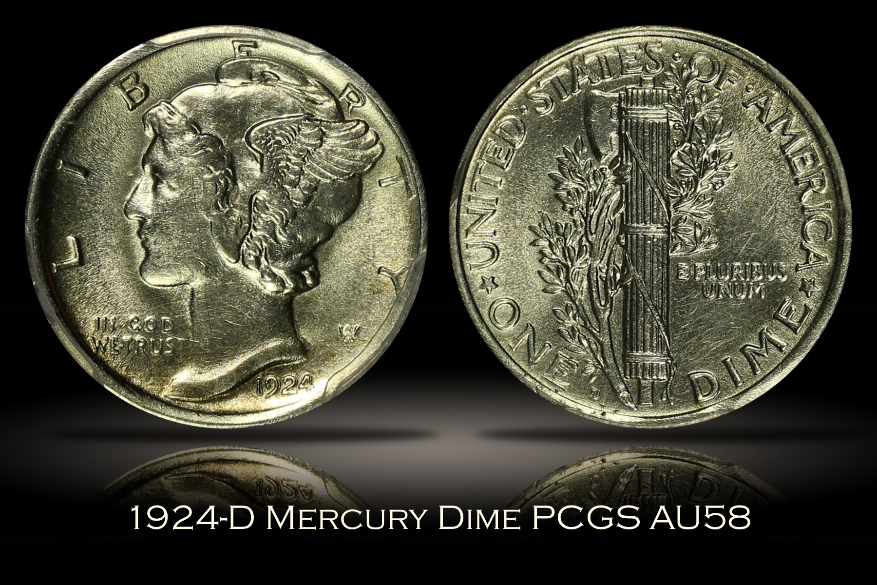1924-D Mercury Dime PCGS AU58