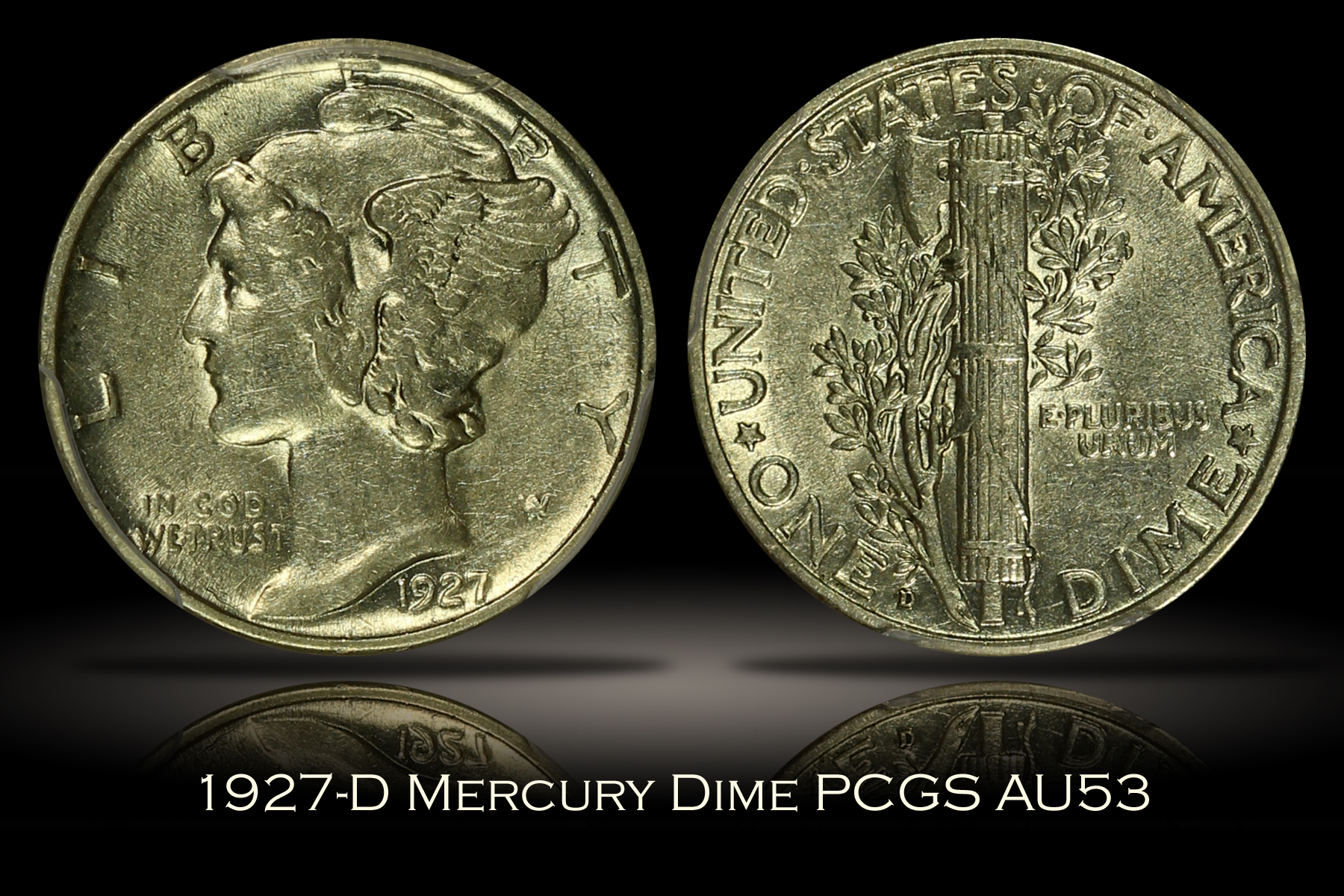 1927-D Mercury Dime PCGS AU53