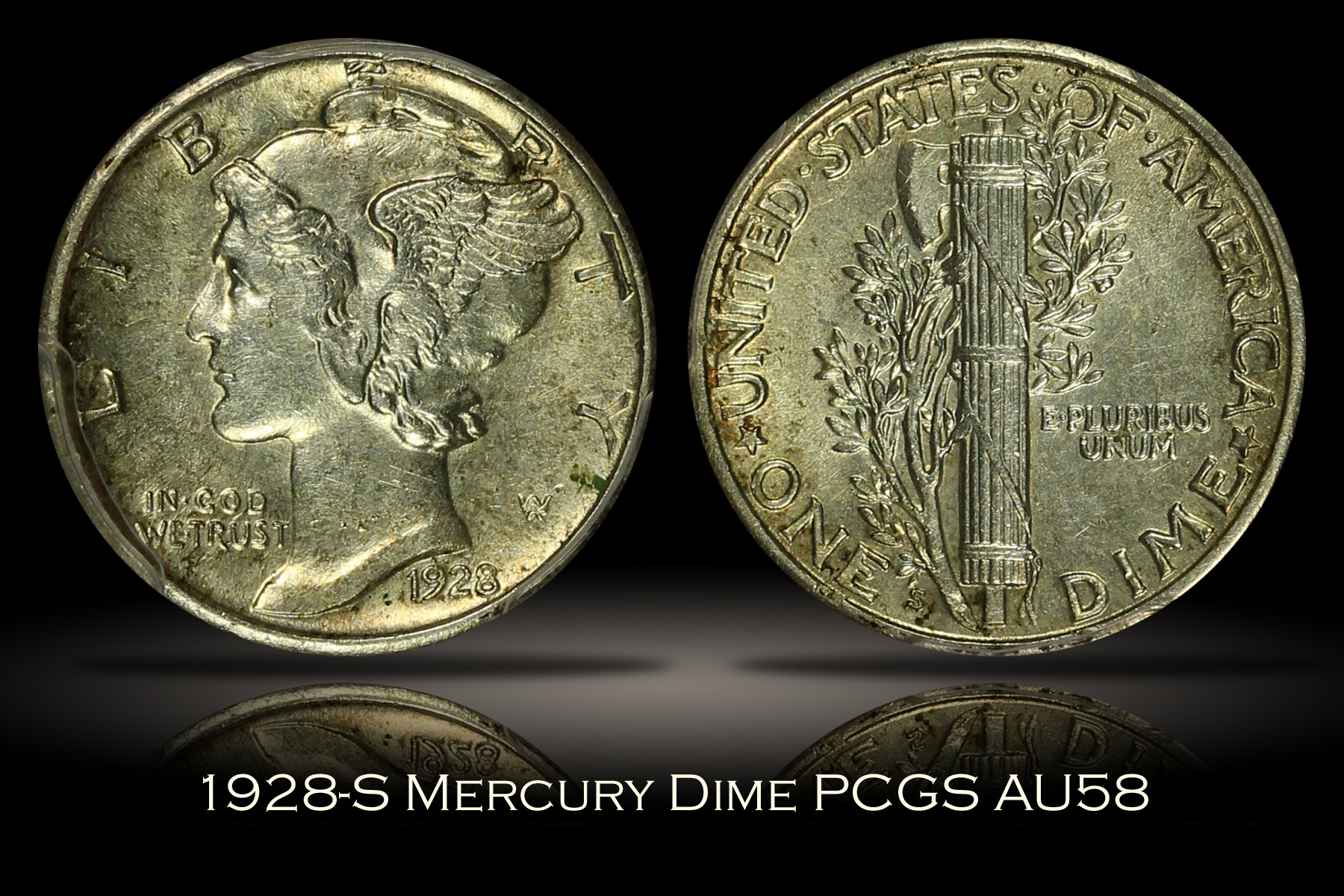 1928-S Mercury Dime PCGS AU58