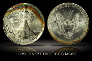 1989 Silver Eagle PCGS MS68