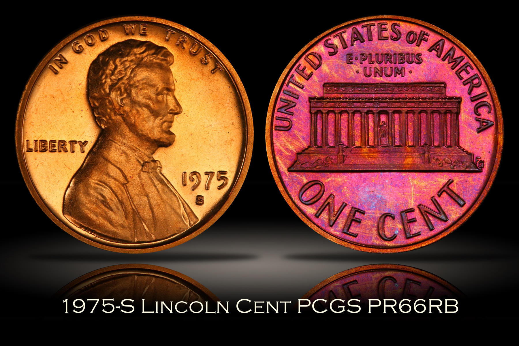 1975-S Proof Lincoln Cent PCGS PR66RB