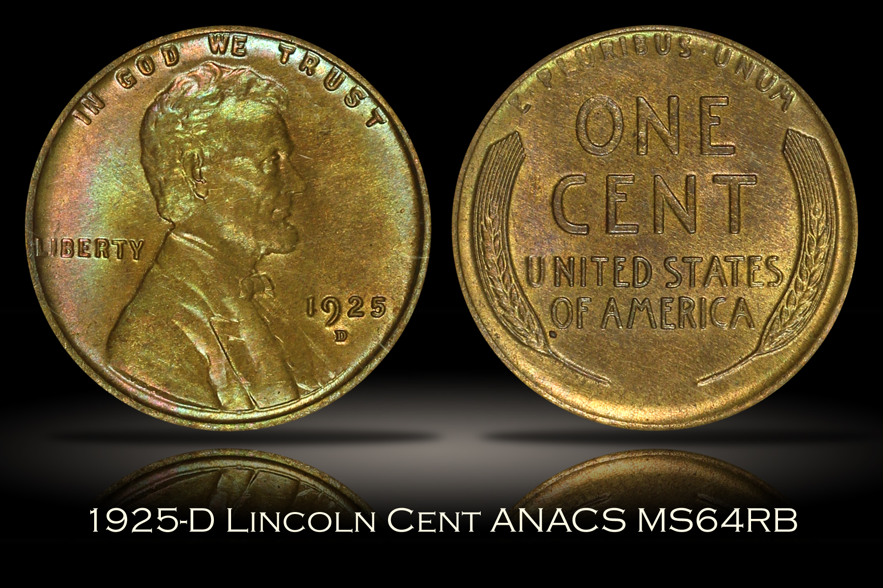 1925-D Lincoln Cent ANACS MS64RB