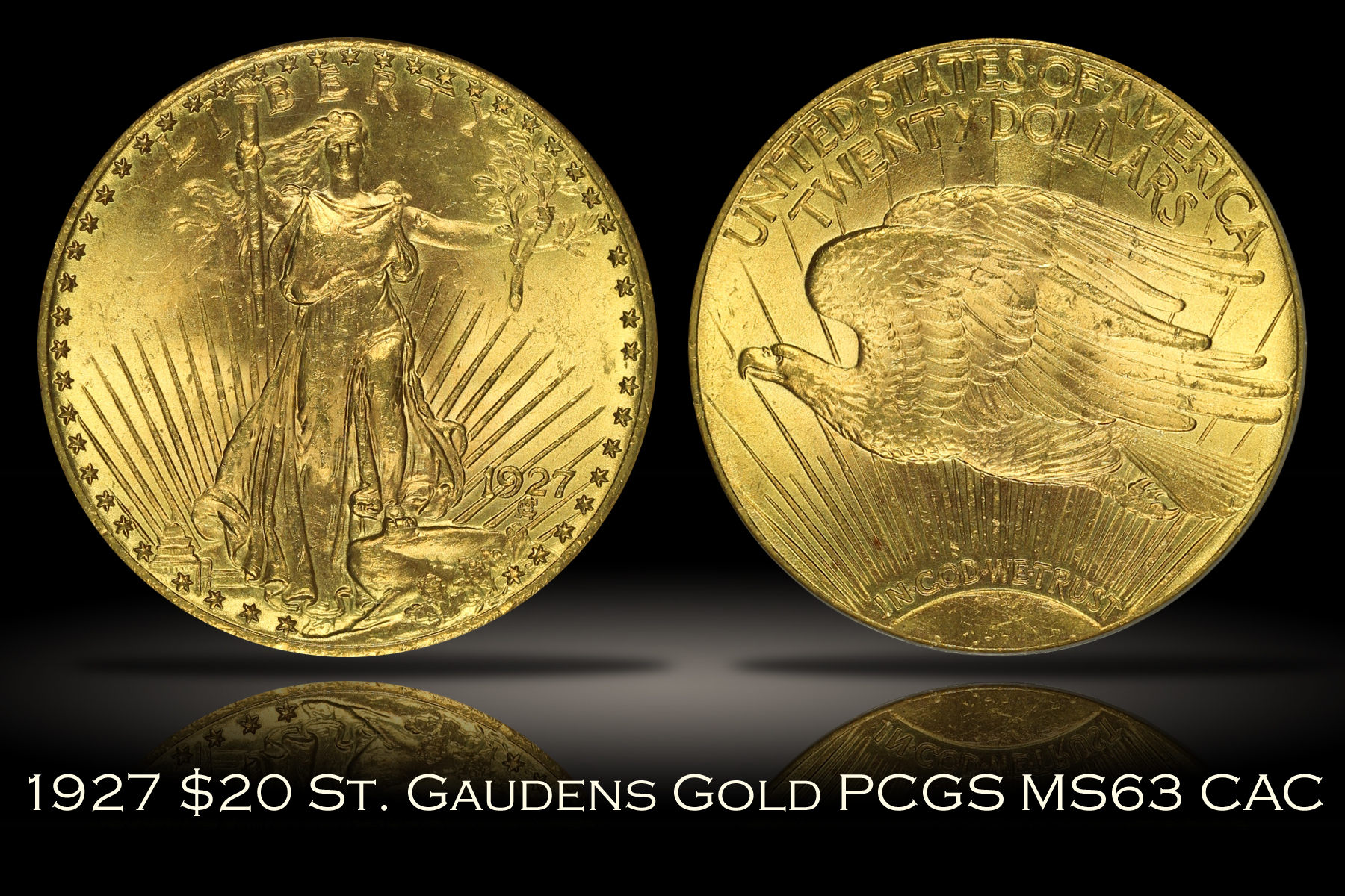 1927 $20 St. Gaudens Gold PCGS MS63 CAC OGH