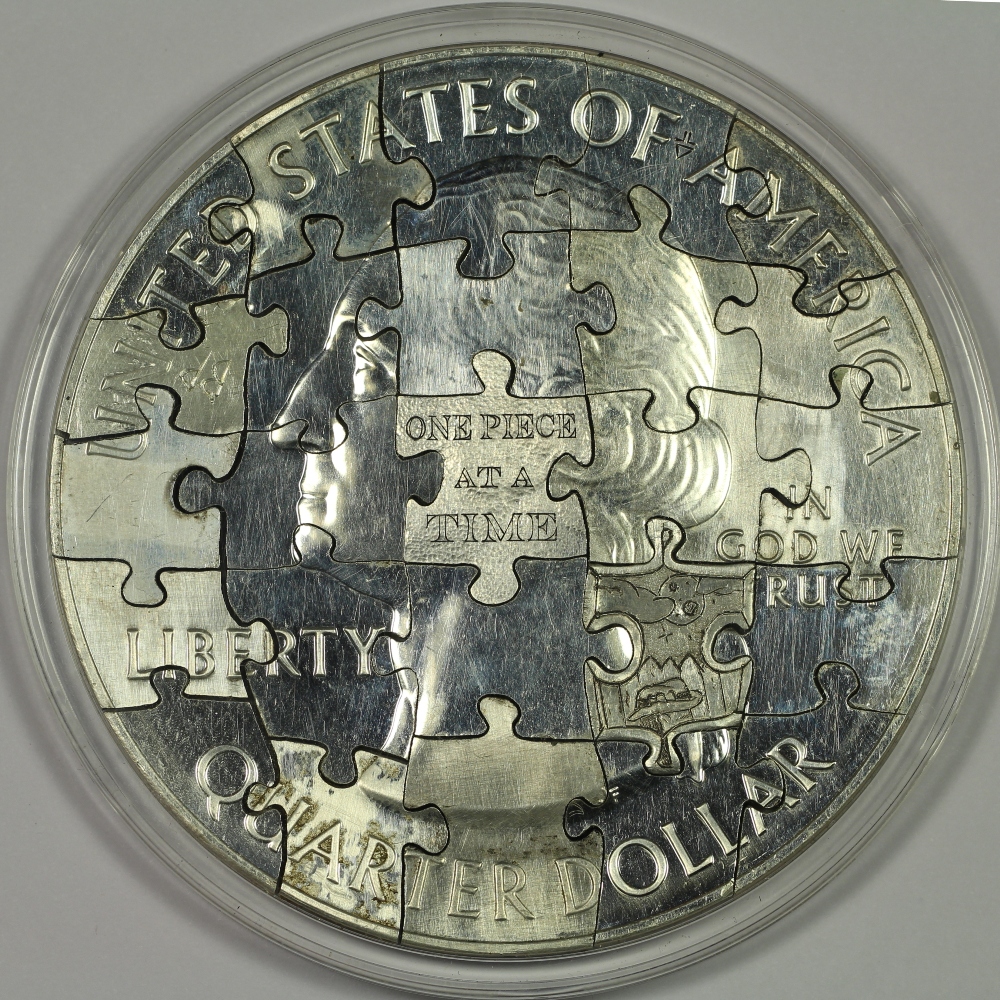 Hobo Nickel Style Hand Carved 25-Piece Puzzle Coin